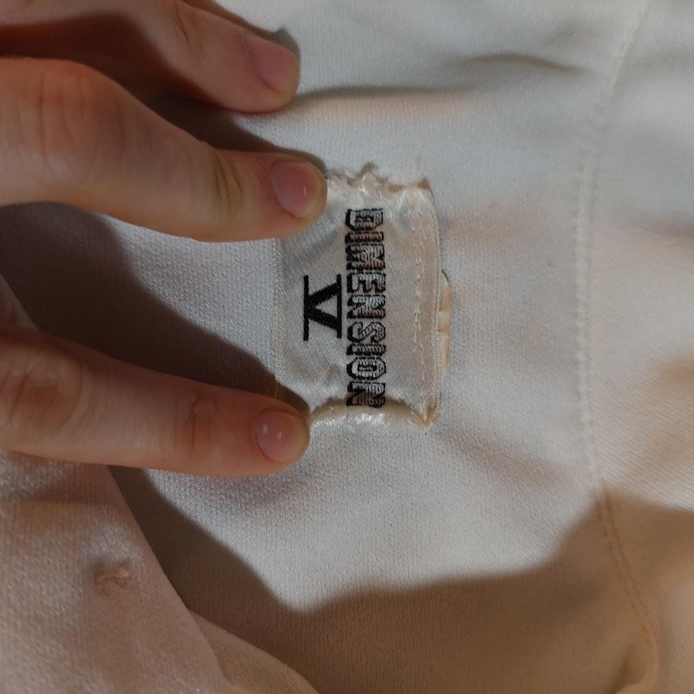 Vintage Dimension V White Mod Dress 60s 70s Sleeveless Belted Mini Pocket Shift - Picture 3 of 8